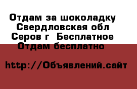 Отдам за шоколадку - Свердловская обл., Серов г. Бесплатное » Отдам бесплатно   